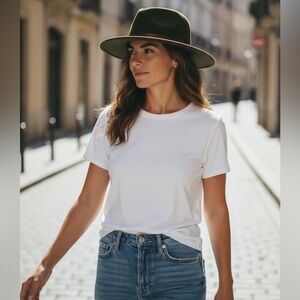 Eddie Bauer 100% Wool Felt Fedora Hat
